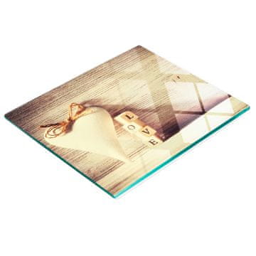 shumee Kuhinjska večnamenska dekorativna tabla iz kaljenega stekla Love 60x52 cm