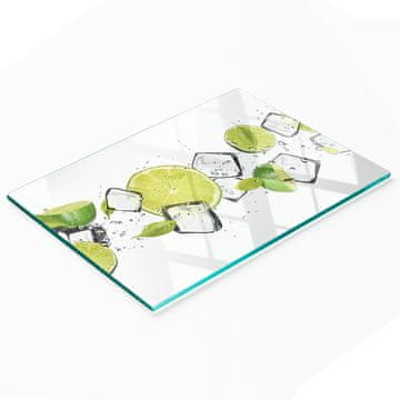 shumee Kuhinjska večnamenska dekorativna steklena plošča Lime Ice Cream 80x52 cm
