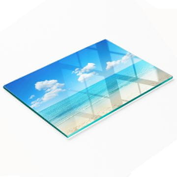 shumee Kuhinjska večnamenska dekorativna steklena plošča Paradise Beach 80x52 cm