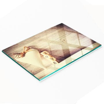 shumee Kuhinjska večnamenska dekorativna tabla iz kaljenega stekla Love 80x52 cm