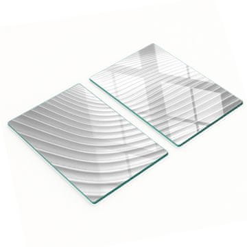 shumee Elegantne in trpežne steklene table z abstraktnim tiskom linij 2x40x52 cm