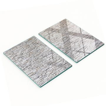 shumee Dekorativne kaljene steklene deske za rezanje za kamnito steno 2x40x52 cm
