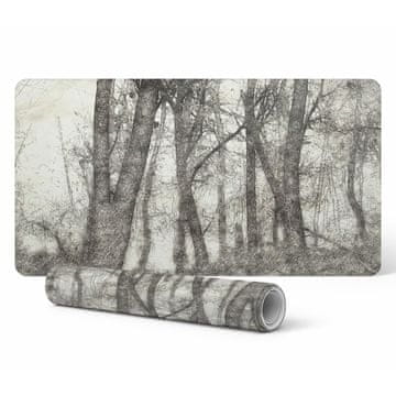 shumee Podloga za miško Sepia Forest Sketch proti zdrsu 90x45 cm za igranje iger