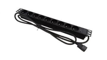 shumee 19-palčni razdelilnik za rack, PDU, 9 x vtičnica CEE 7/5, vtič IEC320 C14