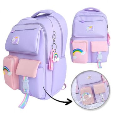 shumee Nahrbtnik Rainbow Sweet, univerzalni, šolski, z žepi, odsevniki, PL160FIO