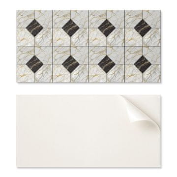 COLORAY Paket vinilnih ploščic za enostavno namestitev, eleganten marmorni vzorec 10x40x20 cm