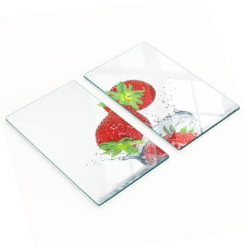 shumee Elegantne in trpežne steklene table z vzorcem padajočih jagod 2x30x52 cm