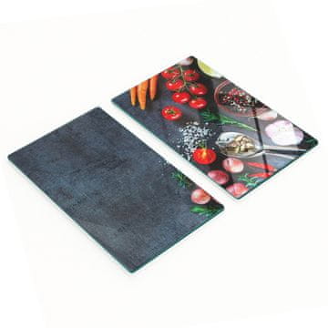 shumee Kuhinjske večnamenske dekorativne steklene deske za sestavine 2x30x52 cm