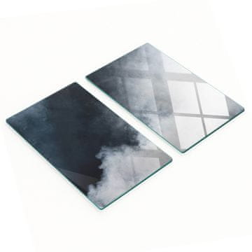 shumee Večnamenske dekorativne steklene table s potiskom belega dima 2x30x52 cm