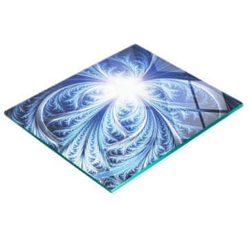 shumee Dekorativna steklena kuhinjska deska za rezanje Abstraktna roža 60x52 cm