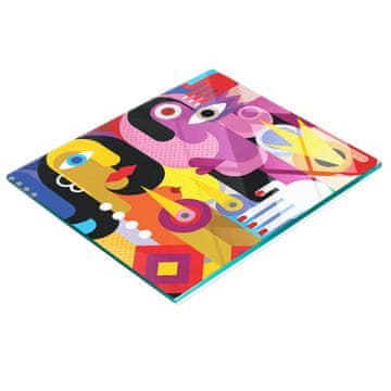 shumee Elegantna in trpežna steklena tabla z vzorcem moškega in ženske 60x52 cm