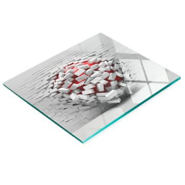 shumee Dekorativna steklena kuhinjska deska za rezanje 3D opečna stena 60x52 cm