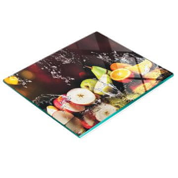 shumee Kuhinjska večnamenska dekorativna steklena tabla Jabolka Hruške 60x52 cm