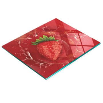 shumee Kuhinjska deska iz kaljenega stekla z dekorativno grafiko jagod 60x52 cm