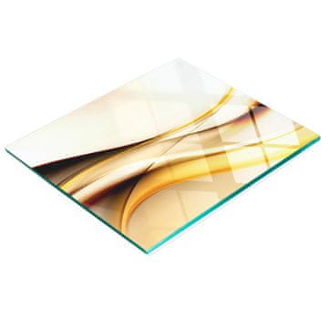 shumee Dekorativna kaljena steklena deska za rezanje Abstraktni valovi 60x52 cm
