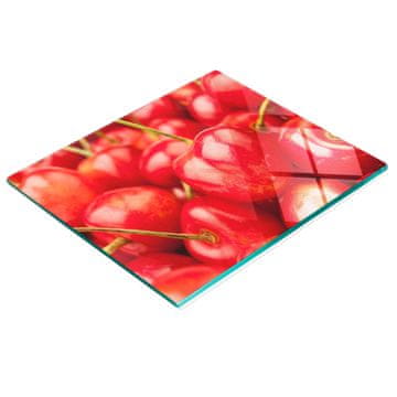 shumee Dekorativna deska za rezanje in serviranje iz češnjevega stekla 60x52 cm