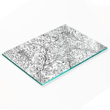 shumee Elegantna in trpežna steklena tabla s prepletenimi vejami, tisk 80x52 cm