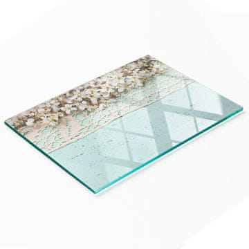 shumee Kaljena večnamenska dekorativna steklena tabla Češnjevi cvetovi 80x52 cm