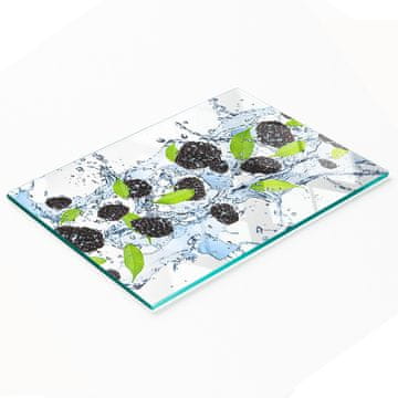 shumee Kaljena večnamenska dekorativna steklena tabla Blackberry Water 80x52 cm