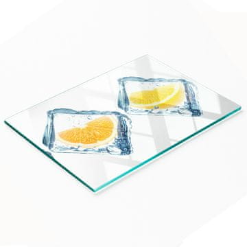 shumee Dekorativna steklena deska za rezanje in serviranje sadnih kock 80x52 cm