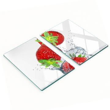 shumee Elegantne in trpežne steklene table z vzorcem padajočih jagod 2x40x52 cm