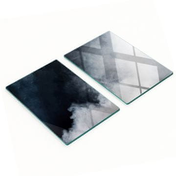 shumee Večnamenske dekorativne steklene table s potiskom belega dima 2x40x52 cm
