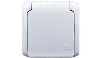 LEGRAND Forix Enojna vtičnica z/brez 16A IP44 z zaščitnimi roletami, siva 782395