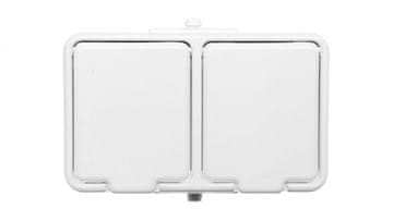 Schneider Hermetična dvojna vtičnica schuko iz cedre s PE 16A IP44 bela GWN240PC01