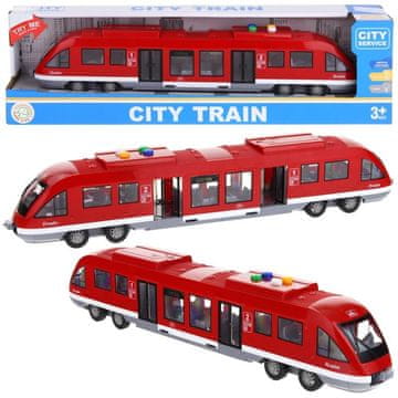 Nobo Kids Interaktivni tramvaj z motorizirano igračo za otroke, ki se odpira, rdeč