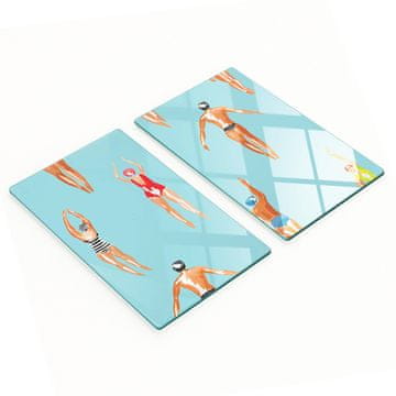 shumee Dekorativne kaljene steklene deske za rezanje Vintage Floats 2x30x52 cm