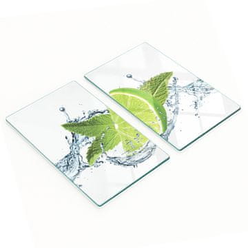 shumee Dekorativne kaljene steklene deske za rezanje za apneno vodo 2x30x52 cm
