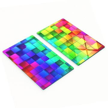 shumee Dekorativne kaljene steklene deske za rezanje, barvne škatle 2x30x52 cm