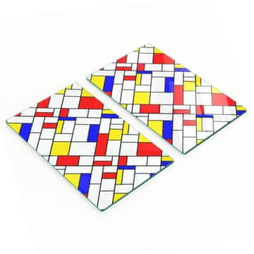 shumee Kuhinjske večnamenske dekorativne kaljene plošče abstrakcija 2x30x52 cm