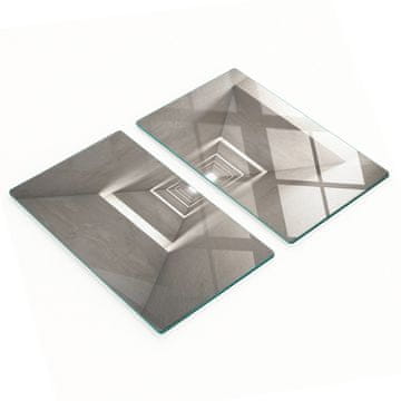 shumee Komplet kuhinjskih desk iz kaljenega stekla z vzorcem betona 2x30x52 cm