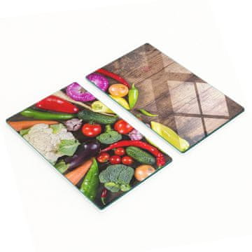 shumee Kuhinjske večnamenske dekorativne utrjene deske za zelenjavo 2x30x52 cm