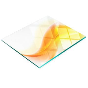 shumee Dekorativna steklena kuhinjska deska za rezanje Abstraktni val 60x52 cm