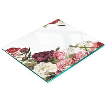 shumee Večnamenska kuhinjska dekorativna steklena tabla Šopek potonik 60x52 cm