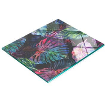 shumee Dekorativna kaljena steklena deska za rezanje Džungla in listi 60x52 cm