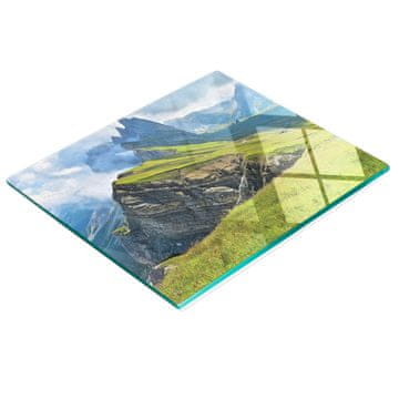 shumee Dekorativna steklena kuhinjska deska za rezanje Mountain Chain 60x52 cm
