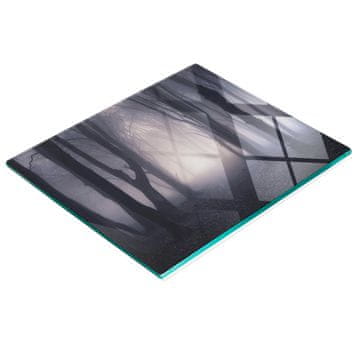 shumee Večnamenska dekorativna steklena tabla z vzorcem temnega gozda 60x52 cm