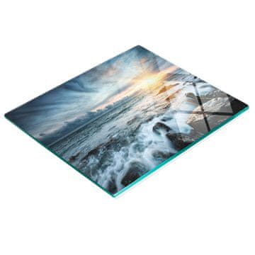 shumee Kuhinjska večnamenska dekorativna tabla Kaljena morska nevihta 60x52 cm
