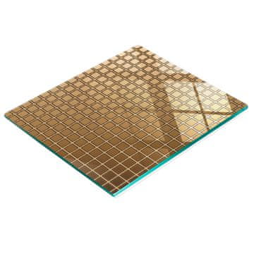 shumee Kaljena večnamenska dekorativna steklena mozaična plošča zlata 60x52 cm