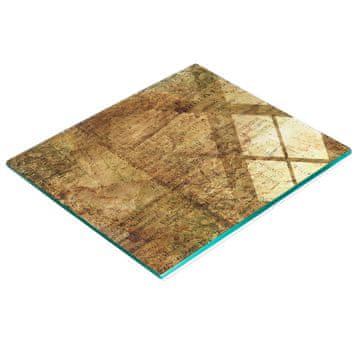 shumee Večnamenska dekorativna steklena kuhinjska deska Vintage papir 60x52 cm