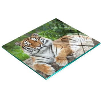 shumee Kuhinjska deska iz kaljenega stekla z grafiko sibirskega tigra 60x52 cm