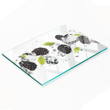 shumee Steklena dekorativna servirna deska za prigrizke Češnjeva voda 80x52 cm