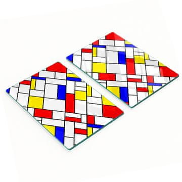 shumee Kuhinjske večnamenske dekorativne kaljene plošče abstrakcija 2x40x52 cm
