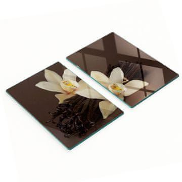 shumee Steklene okrasne deske za serviranje prigrizkov Vanilla Bean 2x40x52 cm