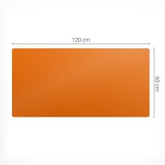 shumee Elegantna dekorativna podloga za pisalno mizo, oranžna barva, 120x60 cm