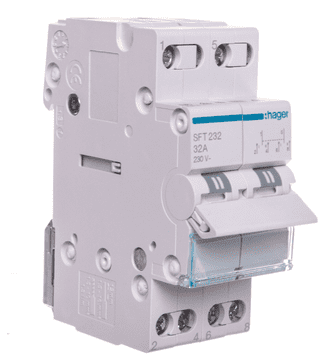 Hager Modularno stikalo za napajanje I-0-II (omrežni generator) 32A 2P SFT232
