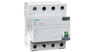 shumee 4P 80A 0,03A diferencialno varovalko Tip AC 30mA 400V Sentron 5SV4347-0